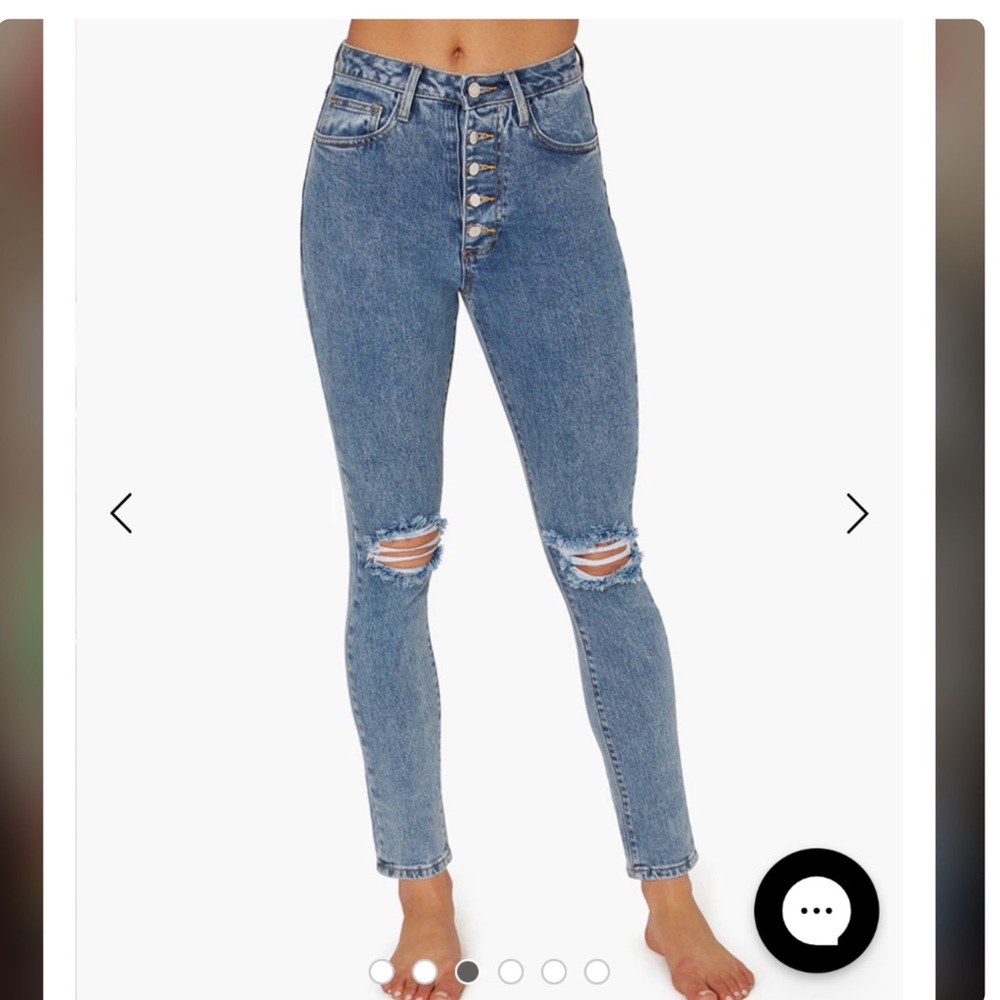 WEWOREWHAT THE DANIELLE HIGH RISE VINTAGE STRAIGHT DENIM JEANS/NWT